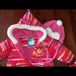 New without tags 18m girls snowsuit, accessories